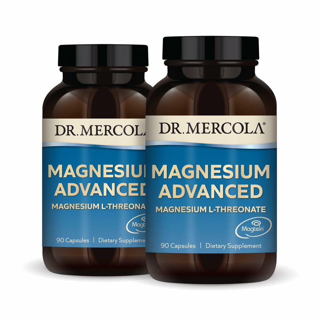 Dr. Mercola Magnesium L-Threonate, 2,000 mg, 90 Capsules (30 Servings) | Supports Brain and Cellular Function with Magtein Magnesium L-Threonate, Non-GMO, Gluten-Free, and Soy-Free