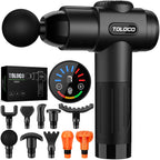 Buy now TOLOCO Massage Gun, Deep Tissue Back Massage for Athletes for Pain Relief, Percussion Massager with 10 Massages Heads & Silent Brushless Motor, Valentines Day Gifts for Him Her, Black at indiglob india