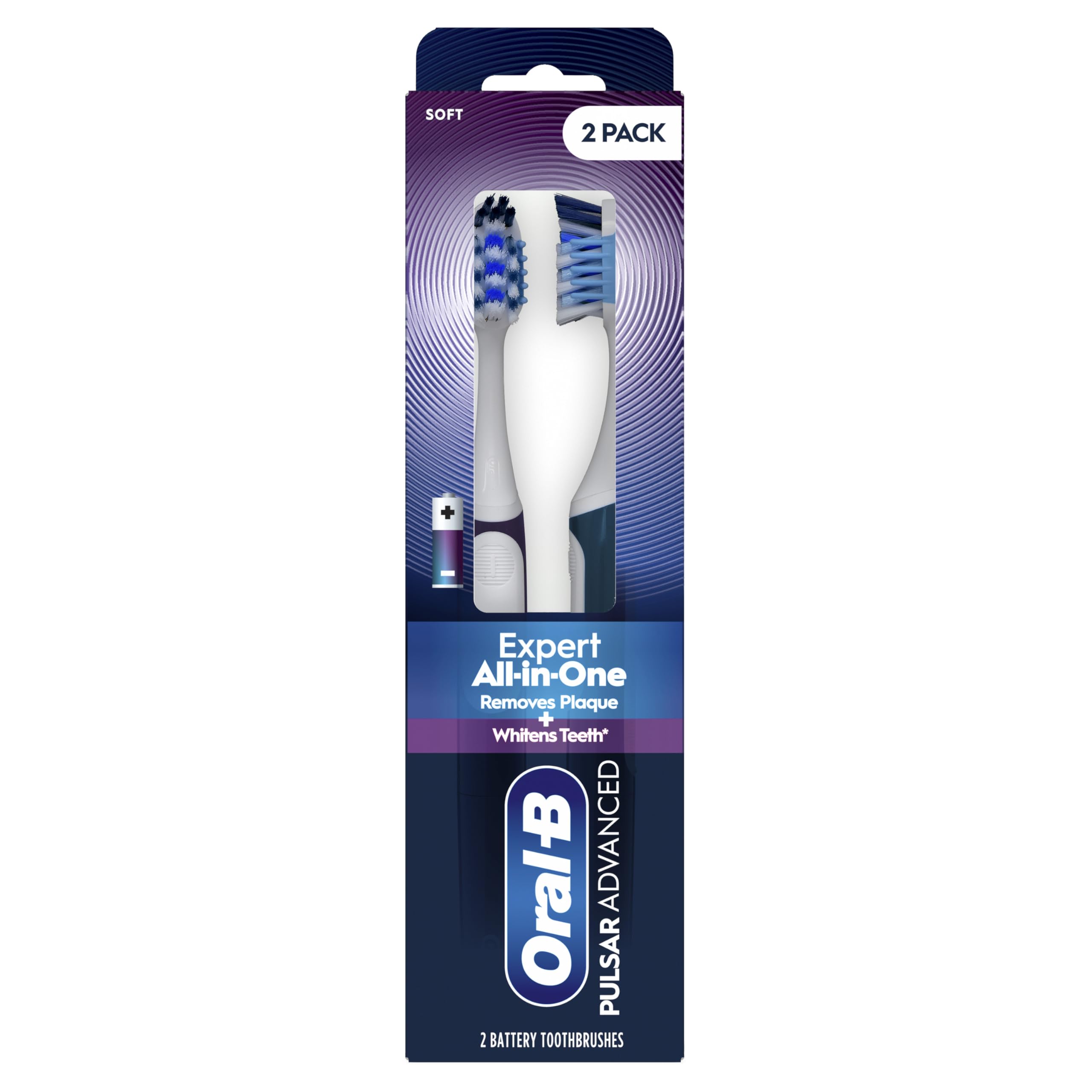 Buy now Oral-B Pulsar Advanced All-in-One Soft Toothbrush, 2 Count at indiglob india
