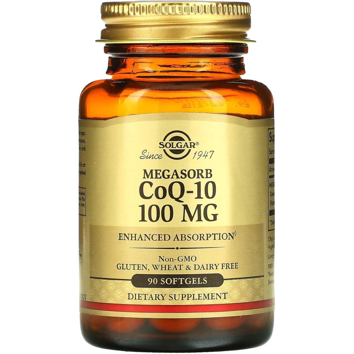 Buy now Solgar Megasorb CoQ-10 100 mg, 90 Softgels - Supports Healthy Aging - Coenzyme Q10 Supplement - Enhanced Absorption - Non-GMO, Gluten Free, Dairy Free - 90 Servings at indiglob india