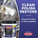 Buy now Weiman Jewelry Polish Cleaner, Tarnish Remover Wipes - 20 Count - Use on Silver Jewelry Antique Silver Gold Brass Copper and Aluminum at indiglob india