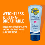Banana Boat Light As Air Sunscreen Lotion SPF 50, 6 Fl Oz (2 Pack) | Water and sweat resistant sunblock, UVA/UVB broad spectrum protection, Lightweight formula, Sunscreen for face and body