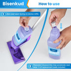 Bisenkud Leak-Proof Refillable Bottle for Swiffer® Wet Jet™ Mop