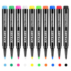 Liquid Chalk Markers for Acrylic Fridge Calendar Planning Board, Clear Glass Dry Erase Board, Whiteboard, Window, Mirror, Easy Wet Erase,1mm Fine Points (10 COLORS)
