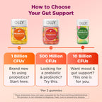 OLLY Probiotic + Prebiotic Gummy, 500 million CFUs, Peachy Peach - 30 Count