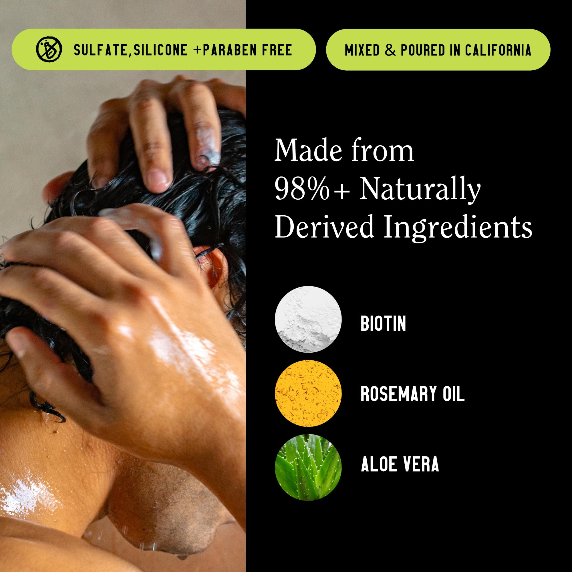 California Naturals Re:GRO Anti-Thinning Shampoo & Conditioner Set for Men, Biotin, Caffeine & Rosemary Oil, Hair Loss & Thinning Hair Support, Sulfate Free, 20 oz