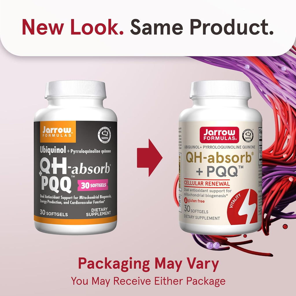 Buy now Jarrow Formulas QH-absorb + PQQ - 30 Softgels - Dietary Supplement Supports Mitochondrial Biogenesis, Energy Production & Cardiovascular Health - Up to 30 Servings at indiglob india