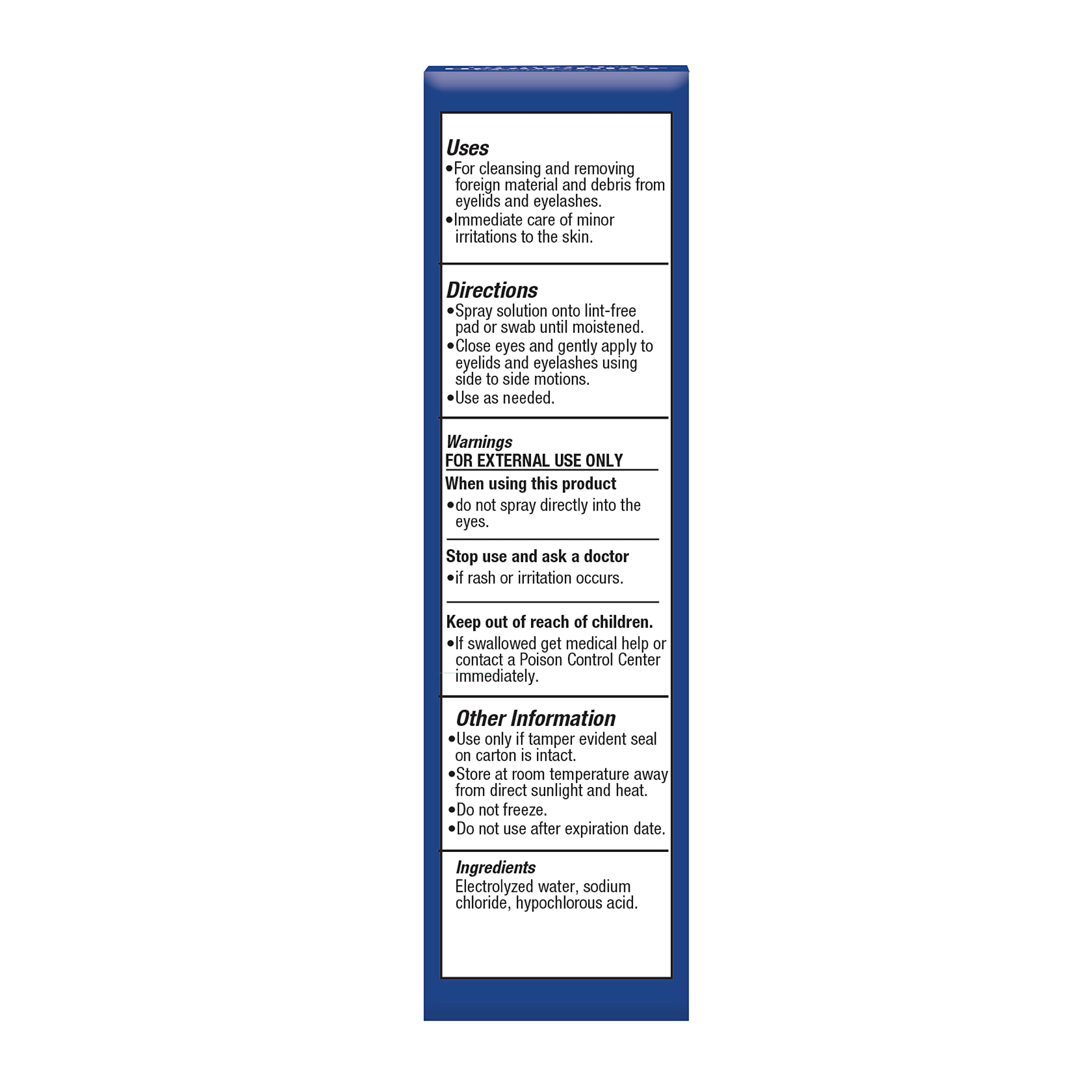 OCuSOFT HypoChlor Spray - Non-Irritating Hypochlorous Acid Spray & Eyelid Cleanser Solution to Remove Oil & Debris- 2 fl oz | Eyelid Spray for Irritated Eyelids Associated with Blepharitis, Dry Eyes, Meibomian Gland Dysfunction and Styes