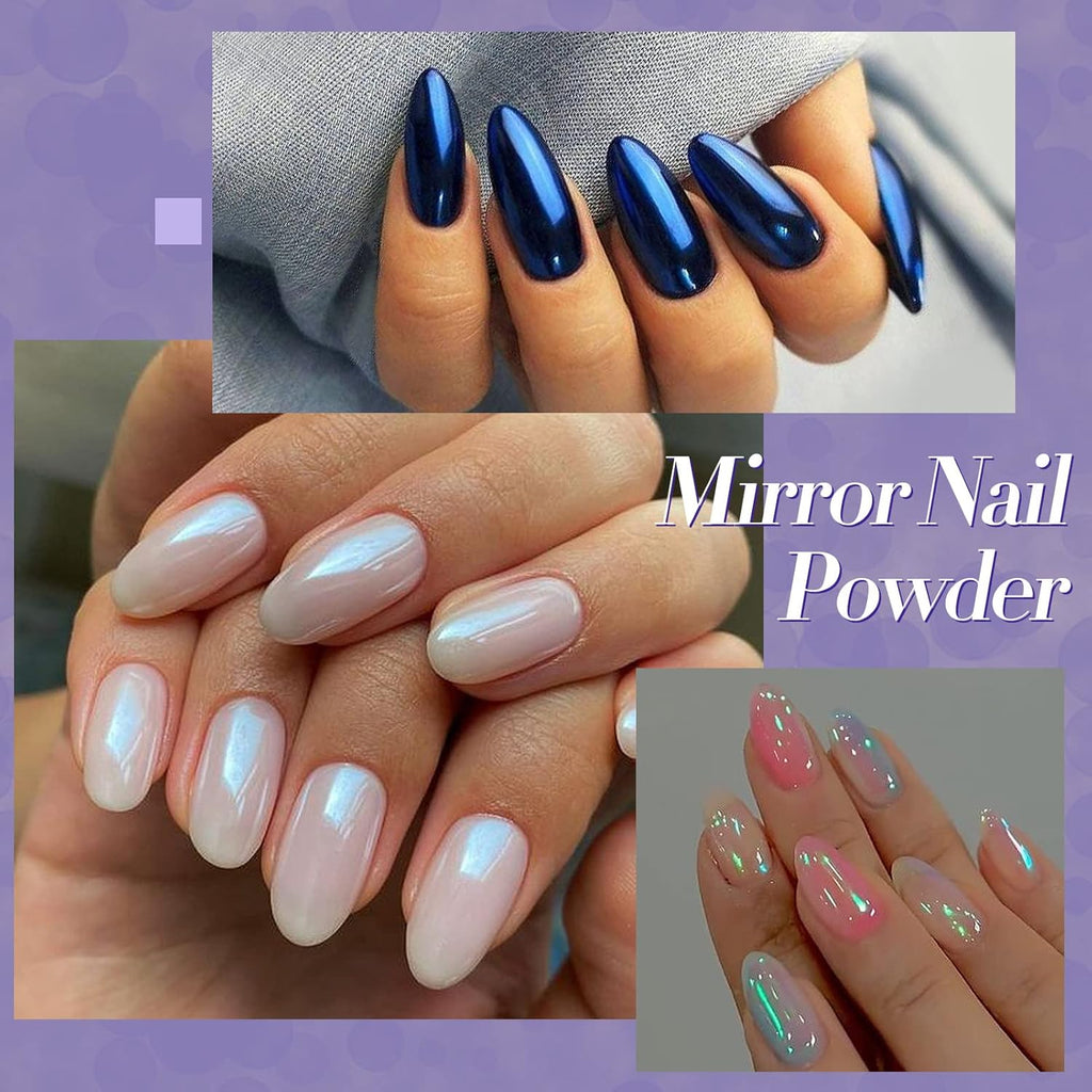 Buy now BORN PRETTY Chrome Powder Metallic Mirror Chameleon Nail Powder Auroras Mermaid Nail Powder Pigment for Nail Art Gel Polish Manicure Nail Art Decorations 9 Jars at indiglob india