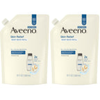 Aveeno Skin Relief Body Wash Refill, Fragrance-Free, 36 fl. oz | Triple Oat Formula, Gentle Daily Cleanser for Sensitive Skin, Leaves Itchy, Dry Skin Feeling Soothed & Moisturized