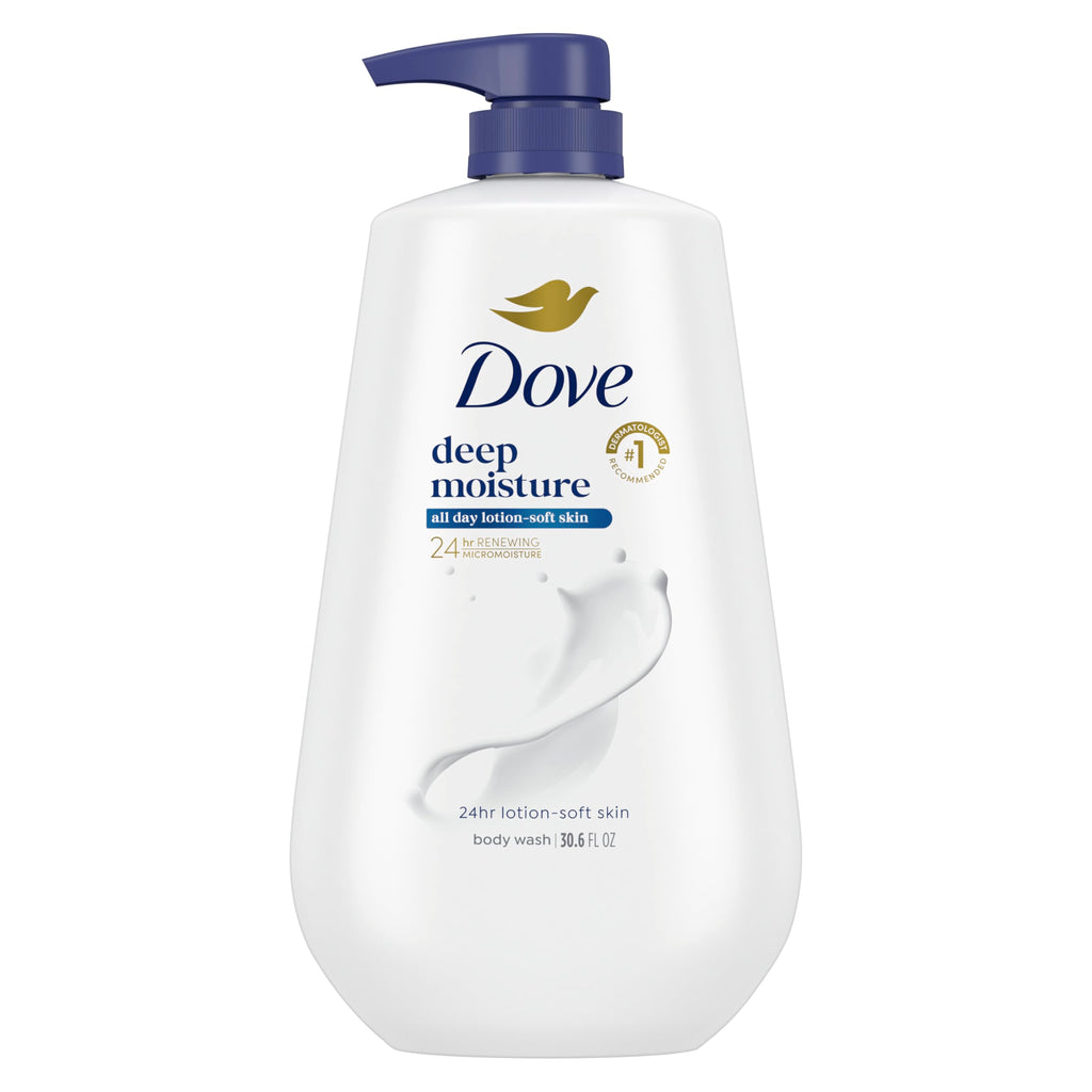 Dove Body Wash Body Wash Deep Moisture 30.6 oz Pump, Sulfate Free | Dove Deep Moisture Body Wash hydrates dry skin for 24 hours with a sulfate-free formula and MicroMoisture technology.