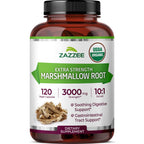 Zazzee USDA Organic Marshmallow Root 10:1 Extract, 120 Vegan Capsules