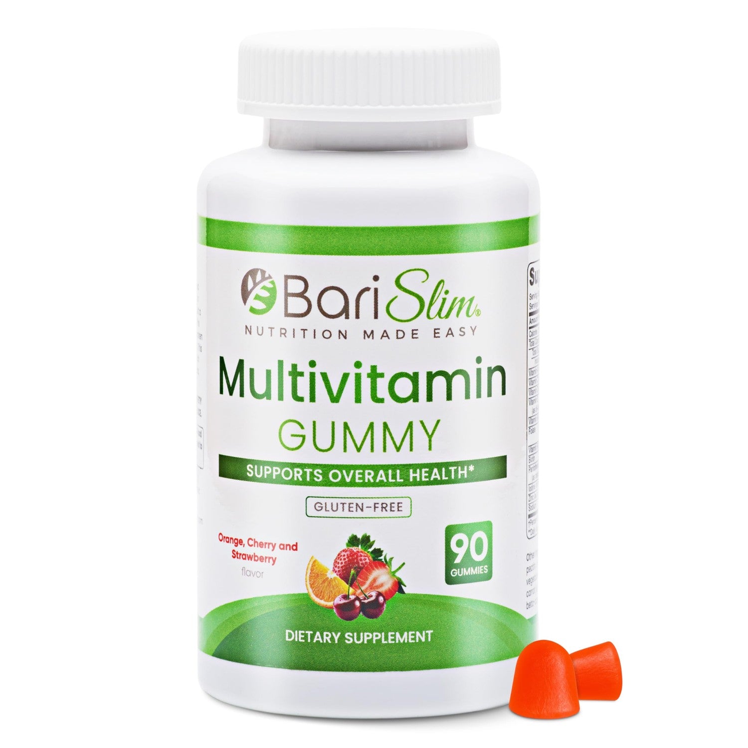 BariSlim Bariatric Chewable Multivitamin Gummies - Specially Formulated Gummy Vitamin for Patients After Weight Loss Surgery - Easy to Digest & Great Tasting Fruit Flavors | 90 Fruit Chews