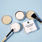 Narrative Cosmetics Makeup Brush Cleaner Soap with Silicone Scrubber Pad | Solid Cleanser for Brushes & Beauty Blenders | Vegan, Cruelty-Free, Avocado Jojoba Argan Oil, Vanilla Scent, 2.45 Oz