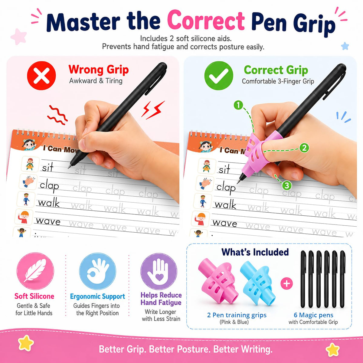 Magic Grooved Writing Practice for Kids, Grooved Writing Books