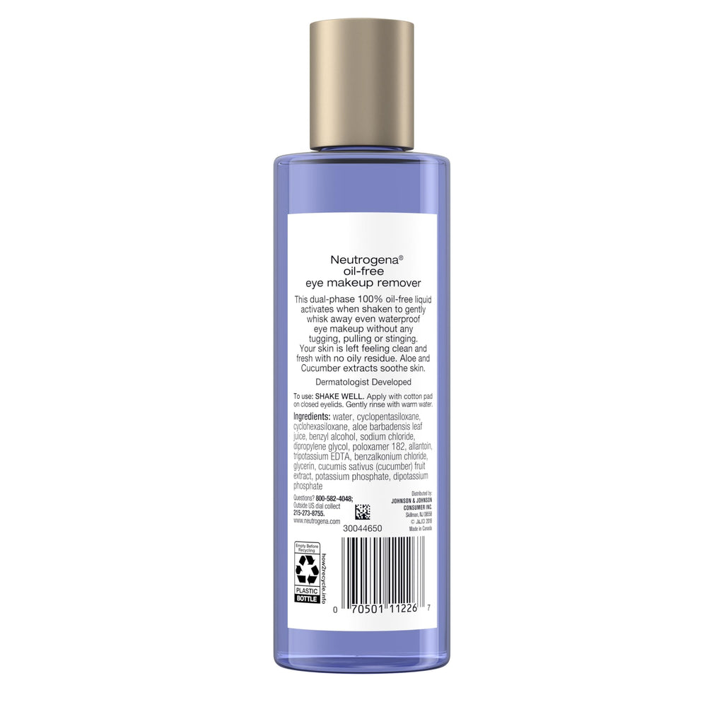 Buy now Neutrogena Oil-Free Eye Makeup Remover & Cleanser, Gentle & Non-Greasy Makeup Remover for Waterproof Mascara, 8 fl. Oz, 2 Pack at indiglob india