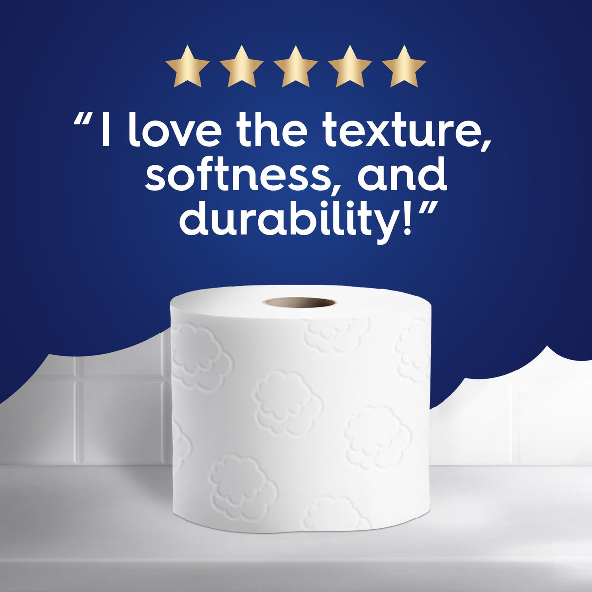 White Cloud Ultra Soft and Strong Bath Tissue, 4 Packs of 6 Mega Rolls