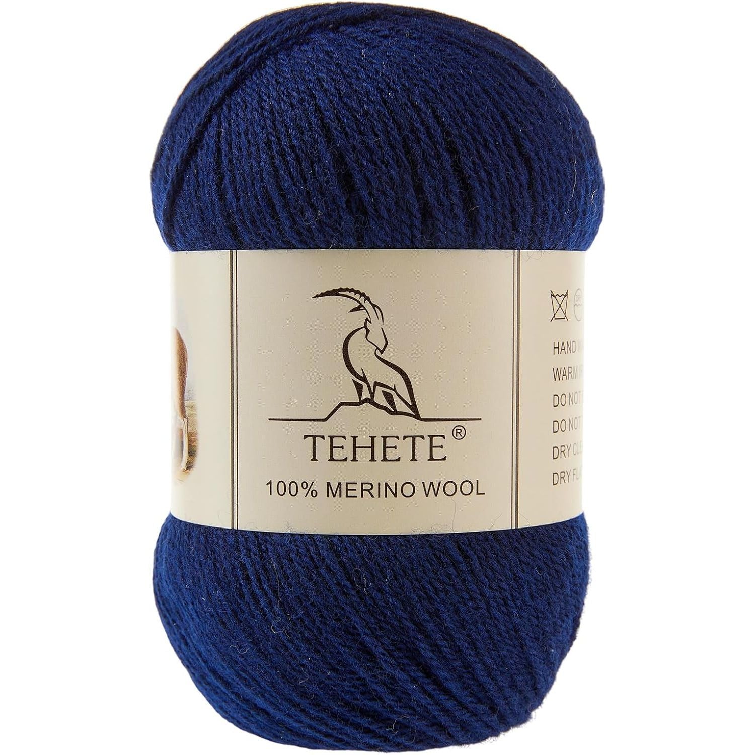 Buy now TEHETE 100% Merino Wool Yarn for Knitting 3-Ply Luxury Warm Soft Lightweight Crochet Yarn (Black) 3Balls Navy Blue at indiglob india