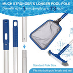 POOLAZA 3-in-1 Pool Cleaning Kit with Pool Net, Pool Brush & 73" Pool Pole