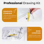 Nicpro 22 PCS Compass Geometry Tools with Case, Drafting Tool Geometry Set