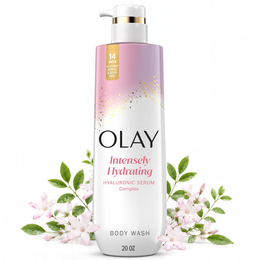 Olay Body Wash for Women, Tone Brightening Exfoliation, Vitamin C Serum Complex, Renew Moisture, Free of Parabens & Phthalates, Vitamin B3 Lameller Technology, For All Skin Types, 20 fl oz