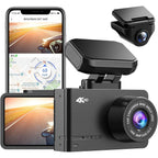 Buy now WOLFBOX Dash Cam Front and Rear, D07 4K Dash Camera for Cars with WiFi GPS, 4K/2.5K + 1080P Dual Dashcam with 2.45" LCD, 170°FOV, Night Vision, Loop Recording, Smart Parking Monitor, Magnetic Mount Default at indiglob india
