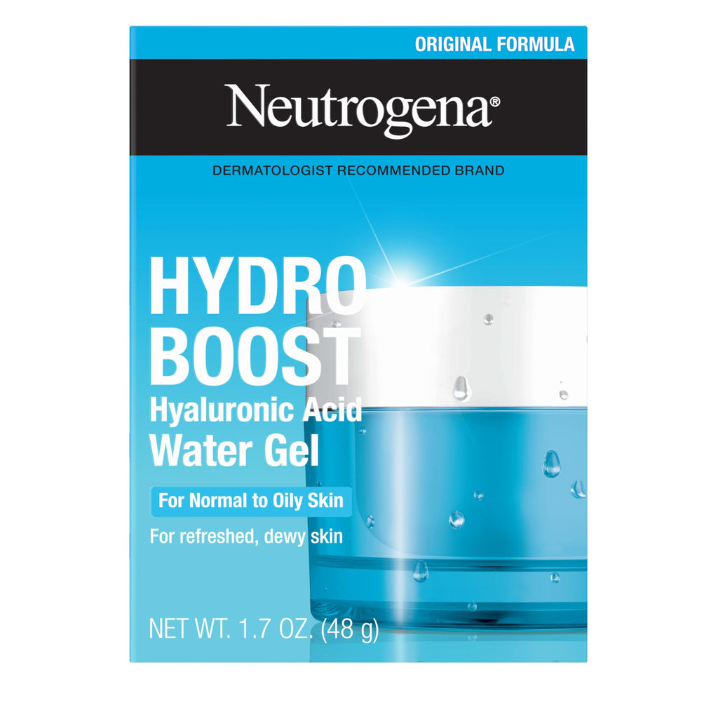 Neutrogena Hydro Boost Gel Cream Fragrance Free, Hyaluronic Acid Facial Moisturizer for Normal to Dry Skin, Lightweight Gel Moisturizer for Hydrated, Nourished, and Dewy Skin, 0.5 fl. oz