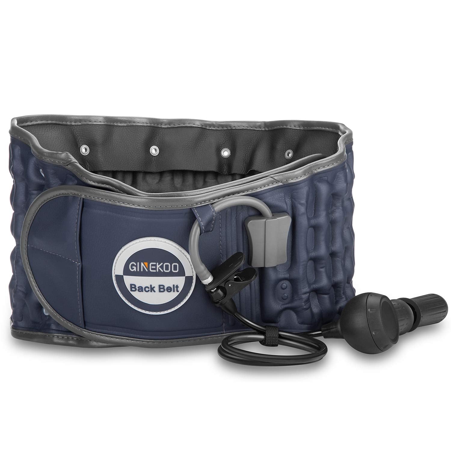 Buy now Decompression Belt - Inflatable Spinal Traction Brace for Lumbar Support and Lower Back Pain, Back Reliever for Men and Women, Navy Blue (29-49 Inch Waist) at indiglob india