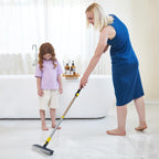 Yocada Floor Scrub Brush Telescopic Handle 2 in 1 Scrape Brush 55.9 inch