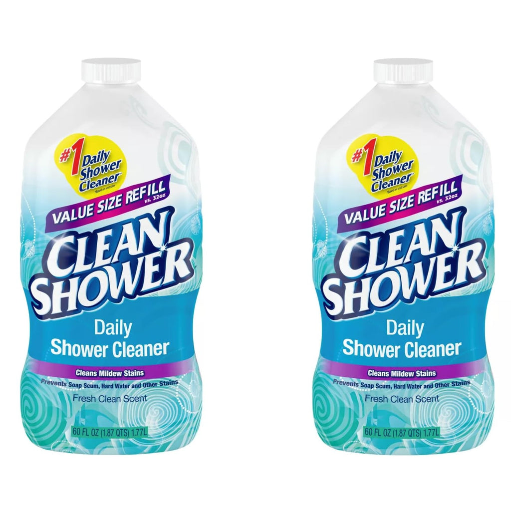 2 Set / Clean+Shower++No+Scent+Basin+Tub+and+Tile+Cleaner++60+oz.+Liquid