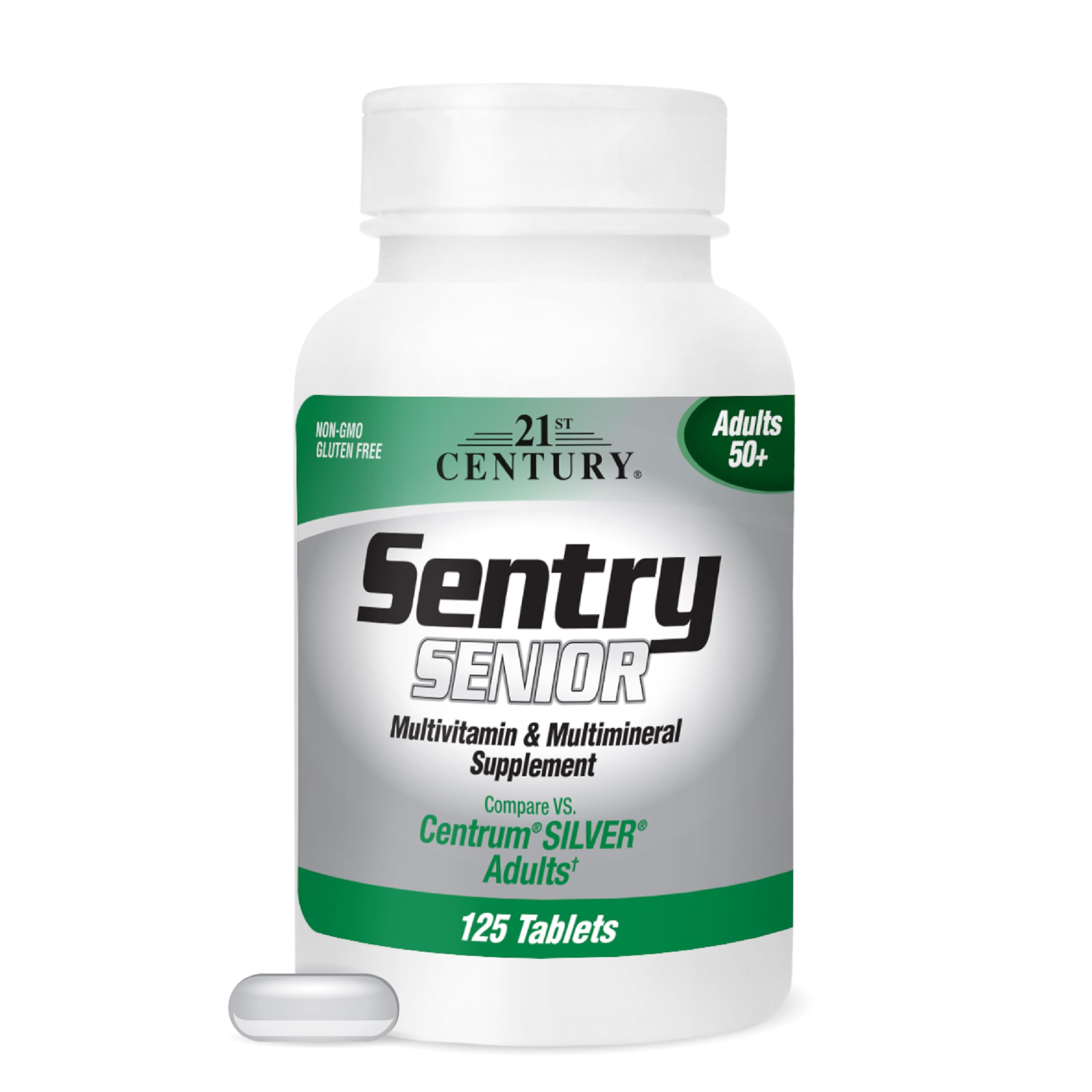 21st Century Sentry Senior Multivitamin, Adults 50+, 265 Tablets | Complete Daily Multivitamin & Multimineral, Compare VS. Centrum® SILVER Adults, Adults 50 Plus, Supports Heart, Eye
