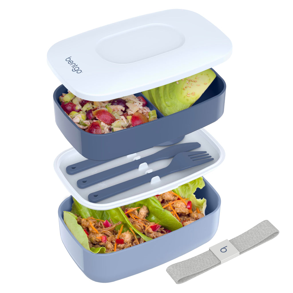 Buy now Bentgo Classic - Adult Bento Box, Stackable 3-Compartment Lunch Box with Removable Utensil Set and Sealing Strap, BPA-Free, Food Container Ideal for Meal Prep, Work, and On the Go (Blush Marble) at indiglob india
