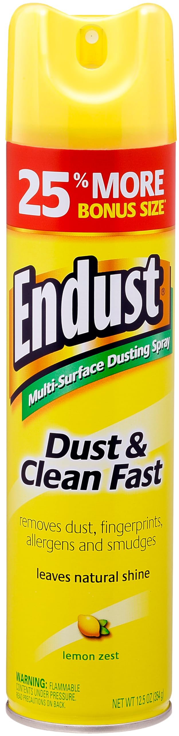 Endust Lemon Zest Multi-Surface Dusting and Cleaning Spray, Lemon Zest, 3-Pack
