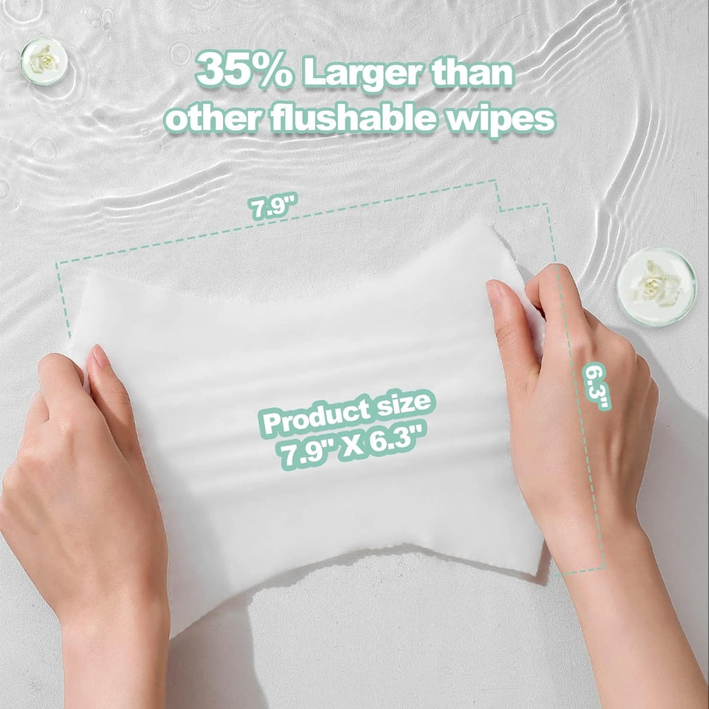 Buy now Flushable Butt Wipes Individually Wrapped Feminine Wipes for Women & Adults with Jasmine Scent, Vitamin-E & Aloe for at-Home Use (65 Count, pack of 3) at indiglob india