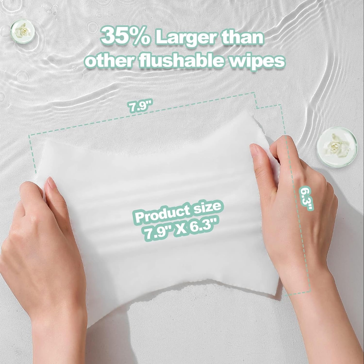 Buy now Flushable Butt Wipes Individually Wrapped Feminine Wipes for Women & Adults with Jasmine Scent, Vitamin-E & Aloe for at-Home Use (65 Count, pack of 3) at indiglob india