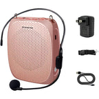 Buy now ZOWEETEK Voice Amplifier Microphone Headset for Teachers, Original Personal Voice Amplifier, Work of 12 hrs, Portable Speaker for Classroom, Speech, Tour Guide,Support MP3 Format Audio,Power Amplifier Rose gold at indiglob india