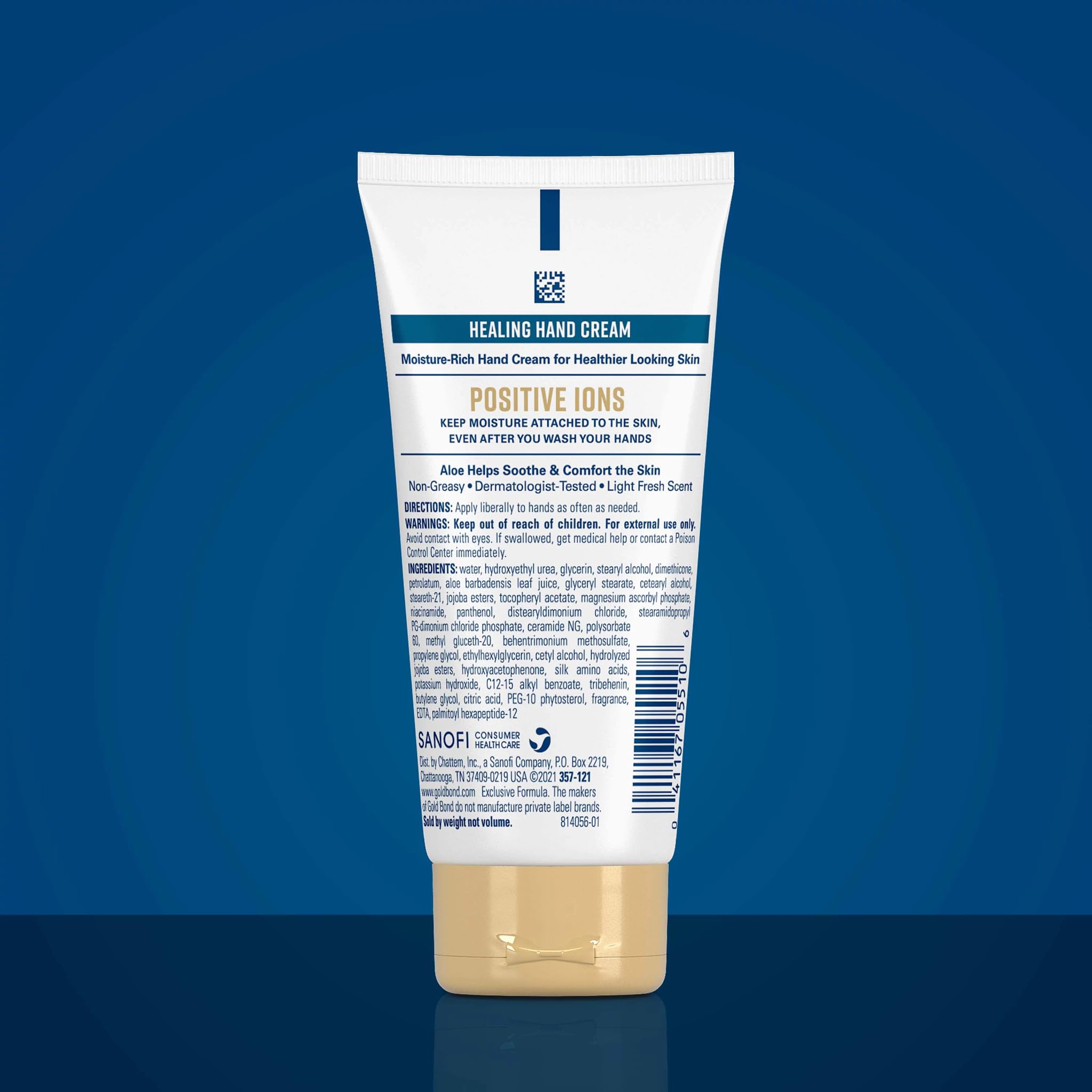 Gold Bond Healing Hand Cream, 3 Oz., With Aloe | Mini hand cream, Moisture That Lasts Through Handwashing, Gold Bond lotion for dry skin, travel size moisturizing hand cream