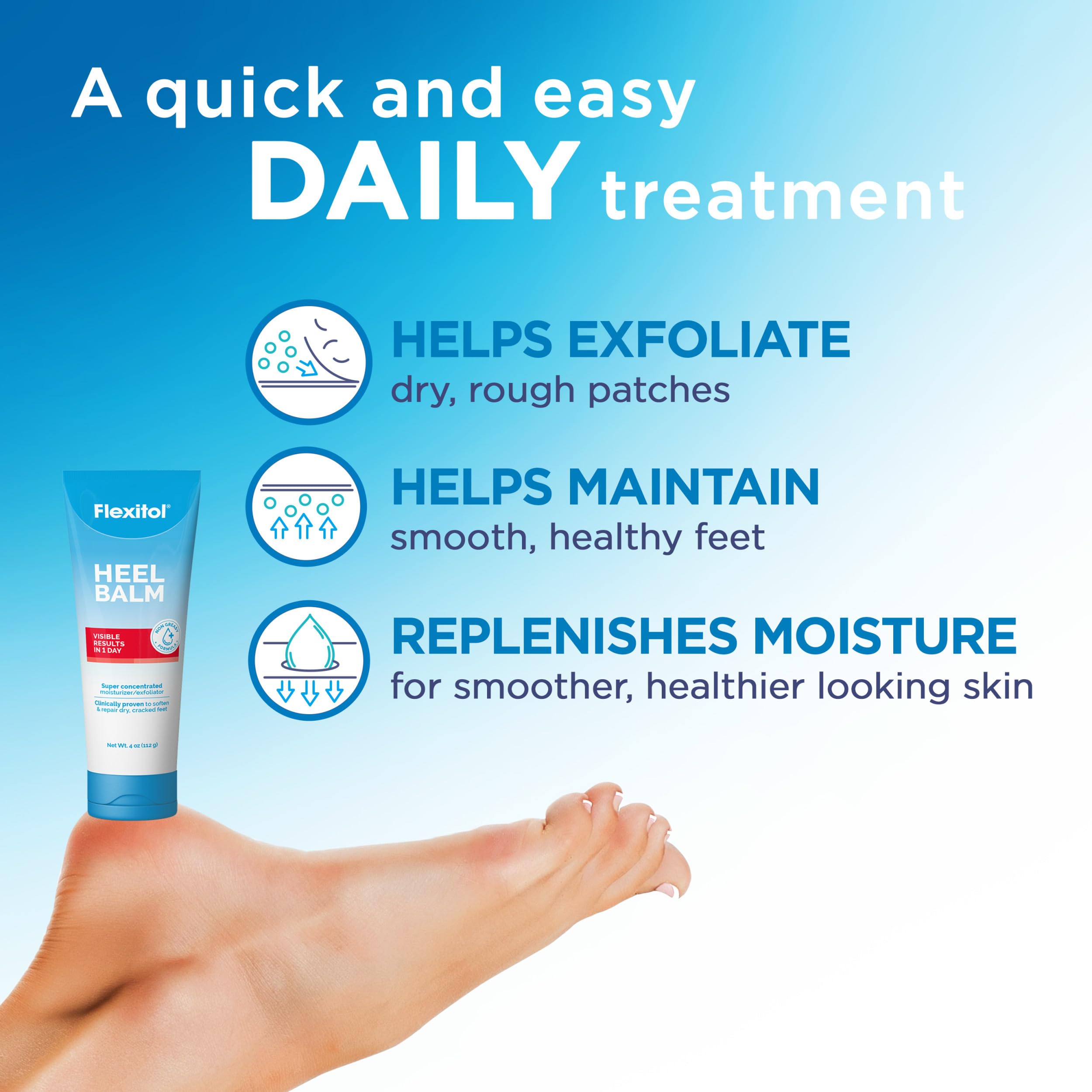 Flexitol Heel Balm Twin Pack, 25% Urea Cream for Dry Cracked Heels | 2x4 oz | Exfoliates & Moisturizes with Aloe, Vitamin E & Shea Butter, Visible Results in 1 Day, Diabetes-Friendly