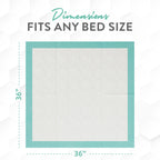Inspire Super and Ultra Absorbent Disposable Bed Pads, 36" X 36", Pack of 50 with Adhesive, XXL