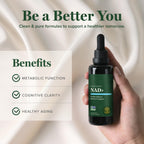 NAD+ Liquid Supplement- Sublingual NAD Drops, Liposomal NAD (2 Oz)