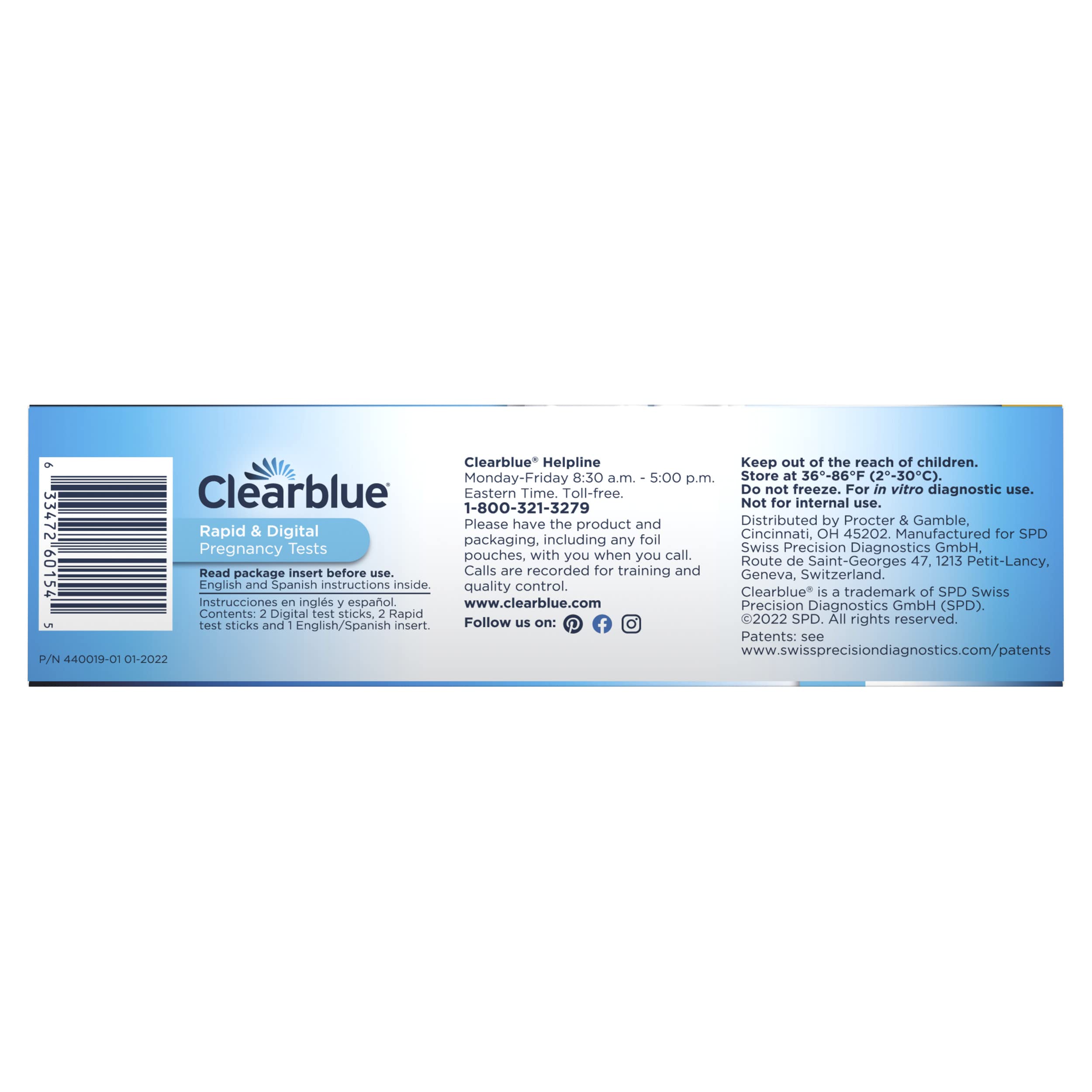 Buy now Clearblue Pregnancy Test Combo Pack, 4ct - Digital with Smart Countdown & Rapid Detection - Value Pack at indiglob india