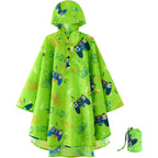 Buy now WAWSAM Lightweight Kids Rain Poncho Reusable Toddler Raincoat Waterproof Rain Jacket 6-10 Years Green at indiglob india