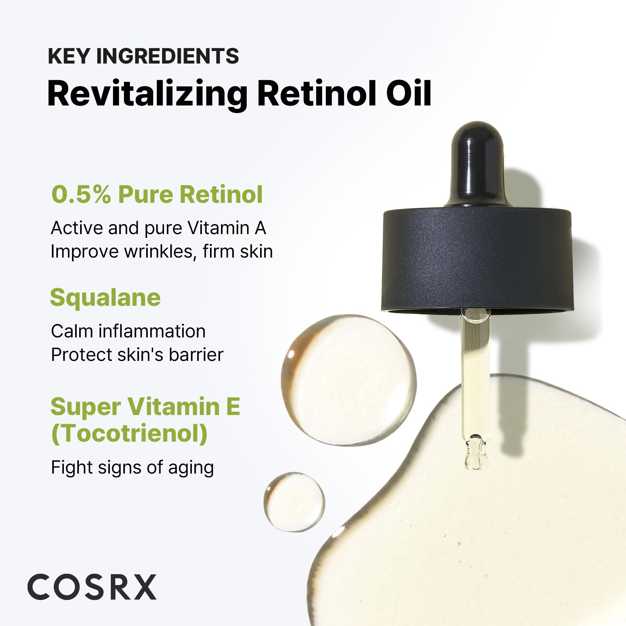 Buy now COSRX Retinol 0.5 Oil, Anti-aging Serum with 0.5% Retinoid Treatment for Face, Reduce Wrinkles, Fine Lines, Gentle Skincare for Day & Night, Not Tested on Animals, Korean Skin Care at indiglob india