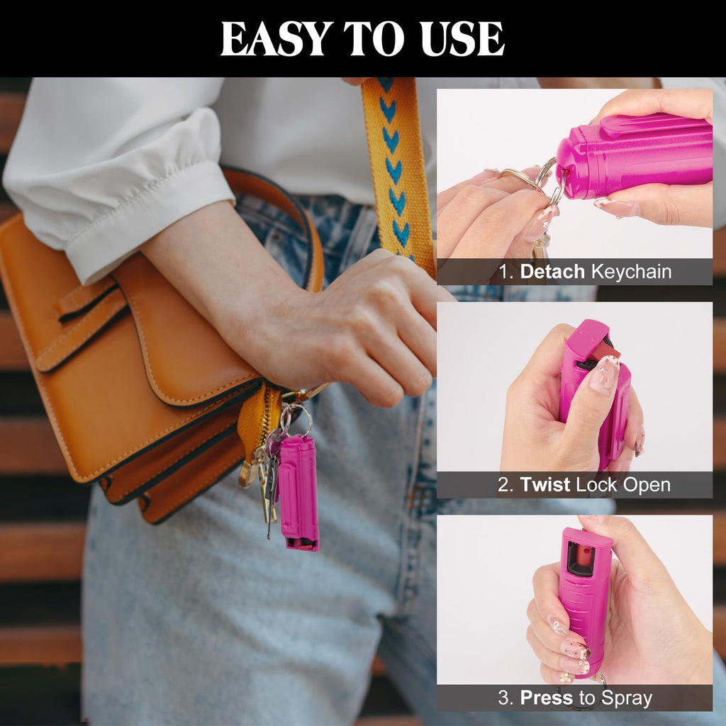 7PC Mageloly Pepper Spray, 32 Bursts 2.0% MC Pepper Spray for Women