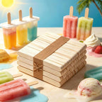 300 Pcs Craft Sticks Ice Cream Sticks, Borogo 4.5inchs Sticks Natural Wood Popsicle Craft Sticks Treat Sticks Ice Pop Sticks for DIY Crafts