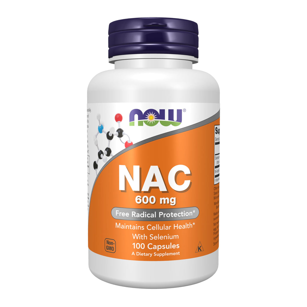 NOW Supplements, NAC (N-Acetyl Cysteine) 600 mg with Selenium, 250 Veg Capsules