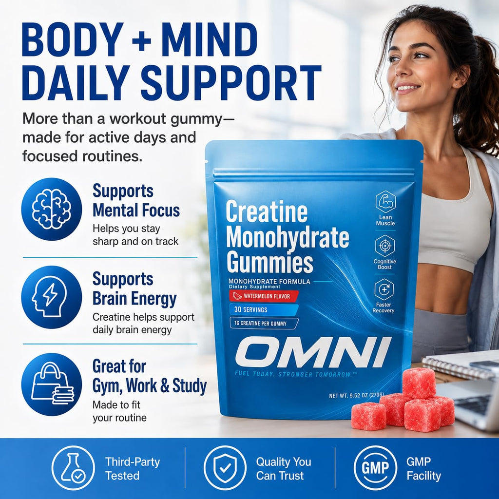 Creatine Gummies for Women, 1g Per Gummy, Low Sugar Watermelon Creatine Monohydrate Gummies, Performance, Workout Support
