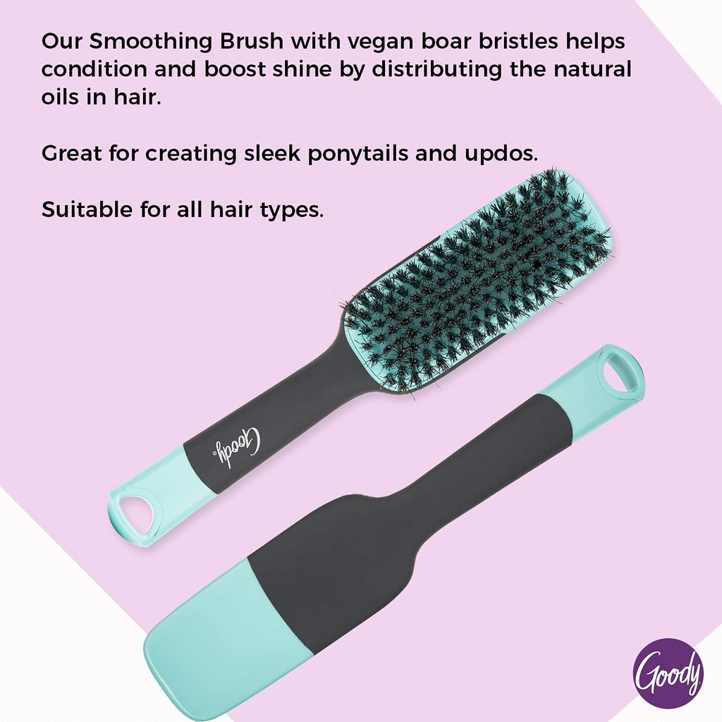 Buy now Goody x Total Texture Smoothing Brush - Vegan Boar Bristles Help Condition and Smooths Hair Cuticles for Enhanced Shine Shine - For Natural and Textured Hair - Non-Slip Grip at indiglob india