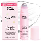 grace & stella Award Winning Under Eye Brightener Roller | Travel Size Toiletries - Retinol & Caffeine Eye Serum for Puffiness, Dark Circles, Wrinkles -Vegan Skincare (15ml / 0.51floz)