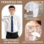 9PCS Collar Extenders for Mens Shirts, Button Extender for Dress Shirts